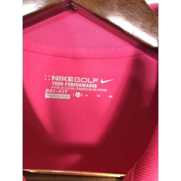 Nike Golf Tour Performance Solid Pink Dri-Fit Polo Shirt Men's XL - Picture 5 of 6